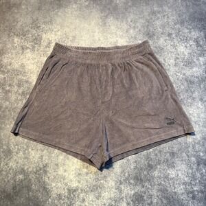 Puma Womens Classics Toweling Shorts Terry Cloth Gray XL Athletic Loungewear